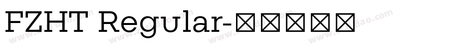 FZHT Regular字体转换